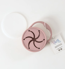 Mauve Lidded Silicone Snack Cup