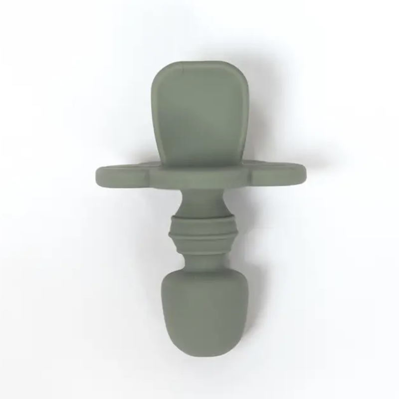 Sage Green Silicone Infant Training Spoon