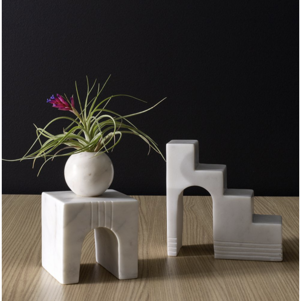 Geometric Staircase Sculpture Book End