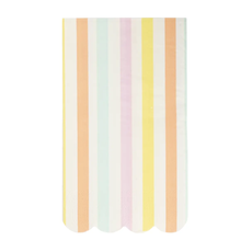 Spring Stripe Scallop Paper Dinner Napkin