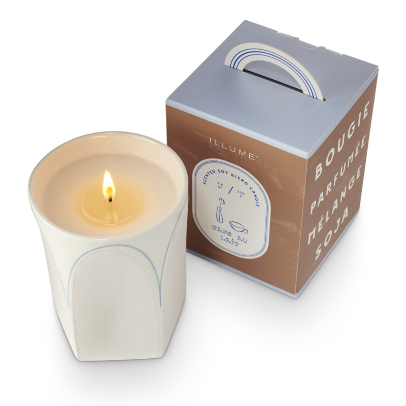 Cafe Au Lait Petite Ceramic Candle