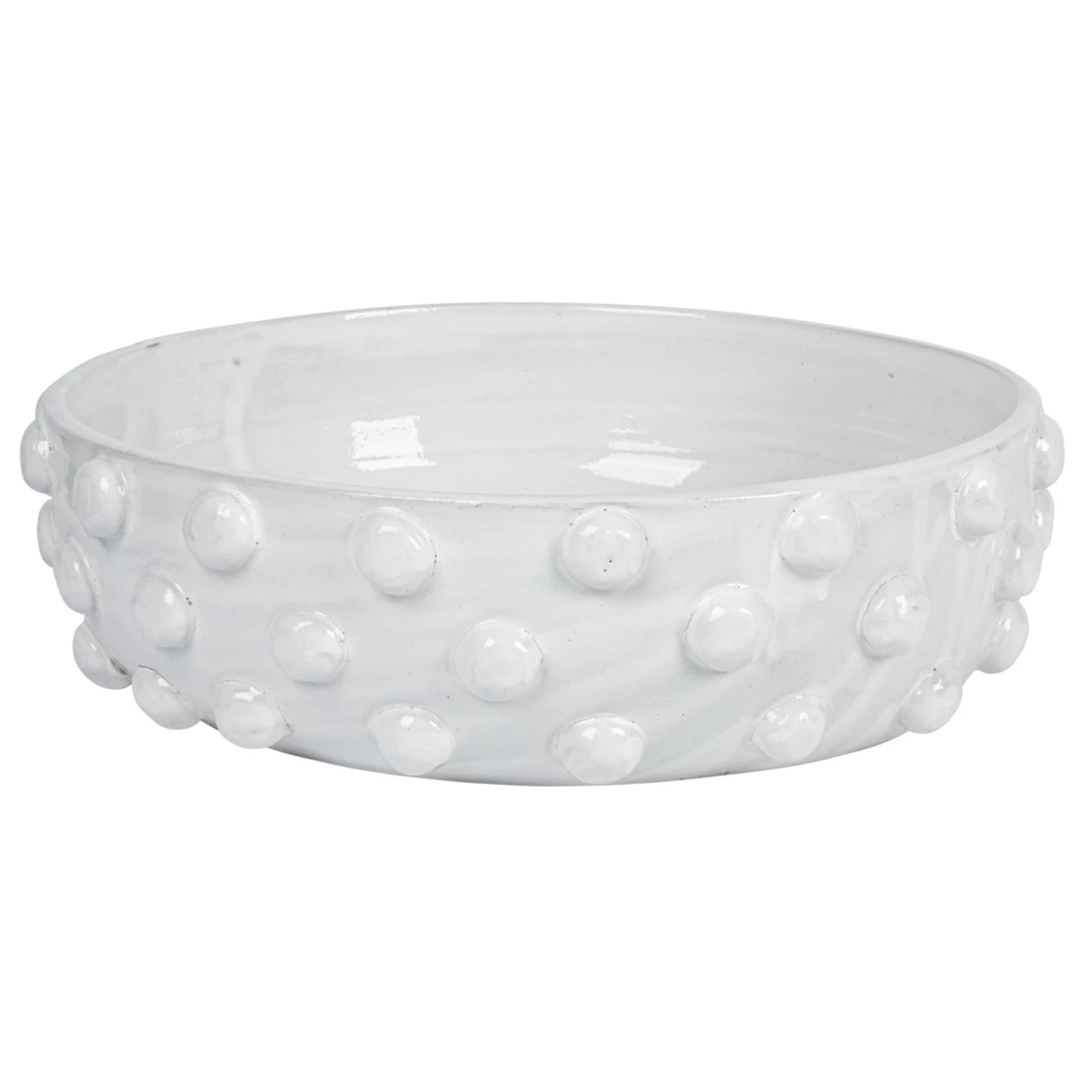 Decorative White Terracotta Bowl