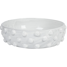 Decorative White Terracotta Bowl