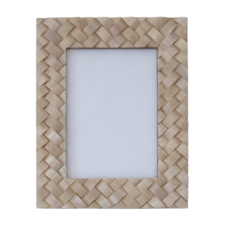 Woven Resin Photo Frame Ivory Color