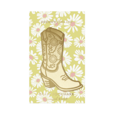 Brass Bookmark Cowgirl Boot