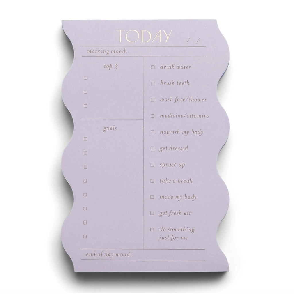 Lilac Wavy Daily Notepad