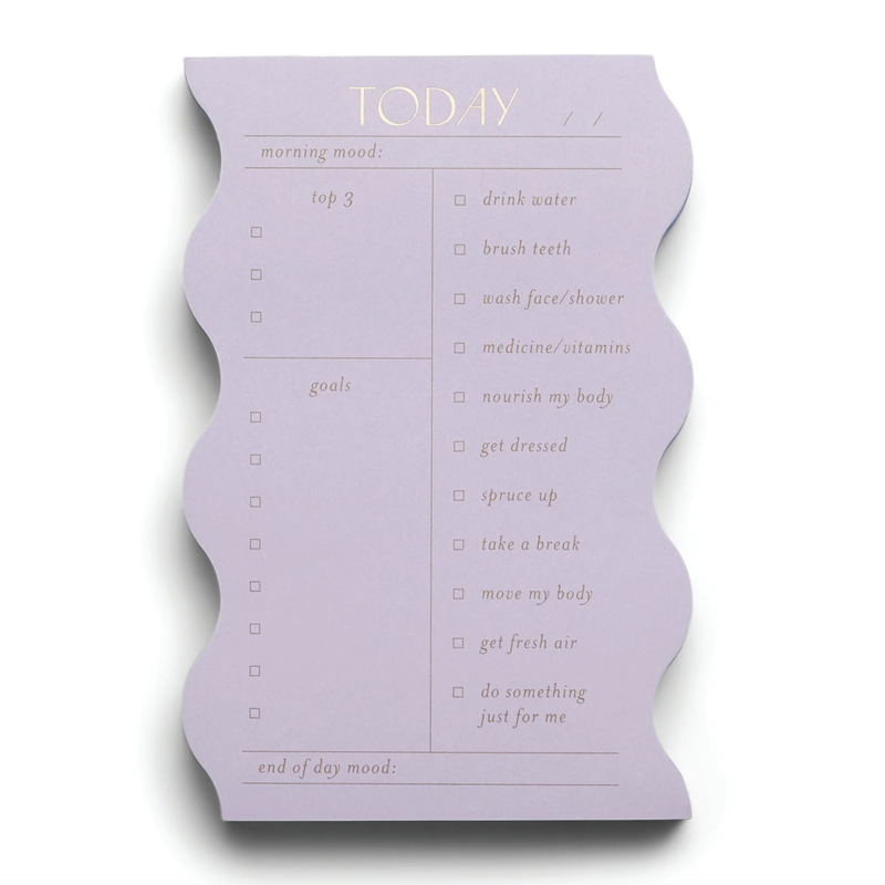 Lilac Wavy Daily Notepad