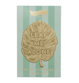 Vintage Sass Brass Bookmark Leaf Me Alone