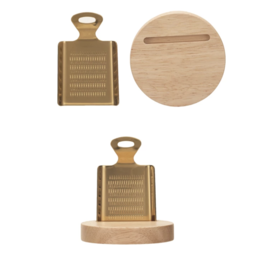 Rubberwood Base Stainless Steel Grater