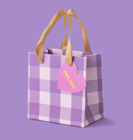 Small Purple Gingham Gift Bag
