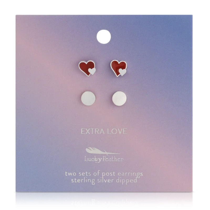 Extra Love Silver Earring Set