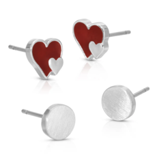 Extra Love Silver Earring Set