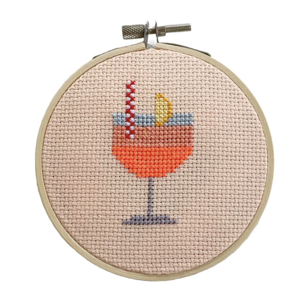 Aperol Cocktail Cross Stitch Kit