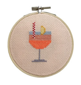 Aperol Cocktail Cross Stitch Kit