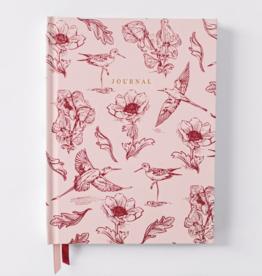 Pink Botanical Bird Toile Journal