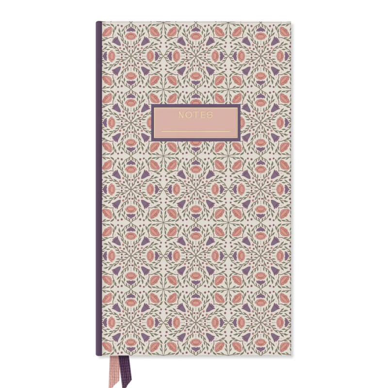 Ivory Folk Pattern Pocket Journal