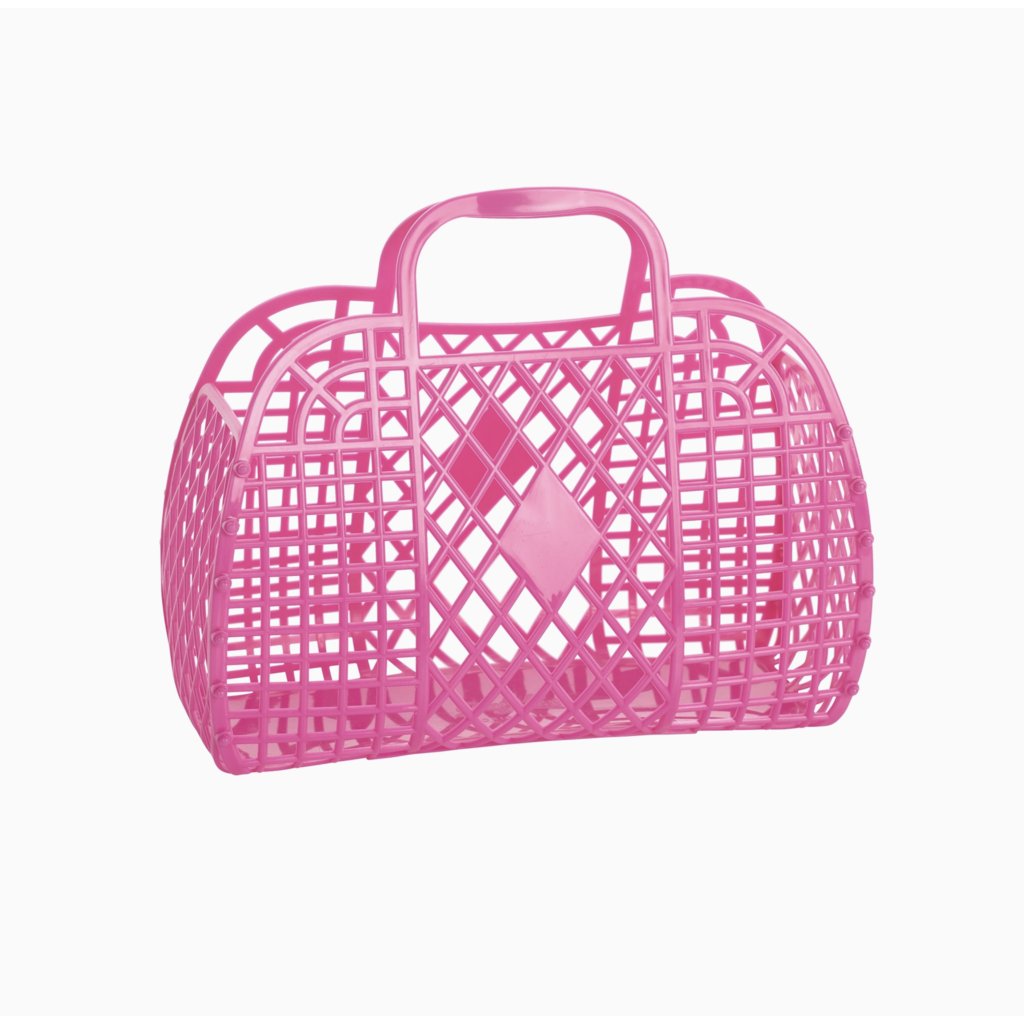 Retro Basket Jelly Bag - Small Berry Pink