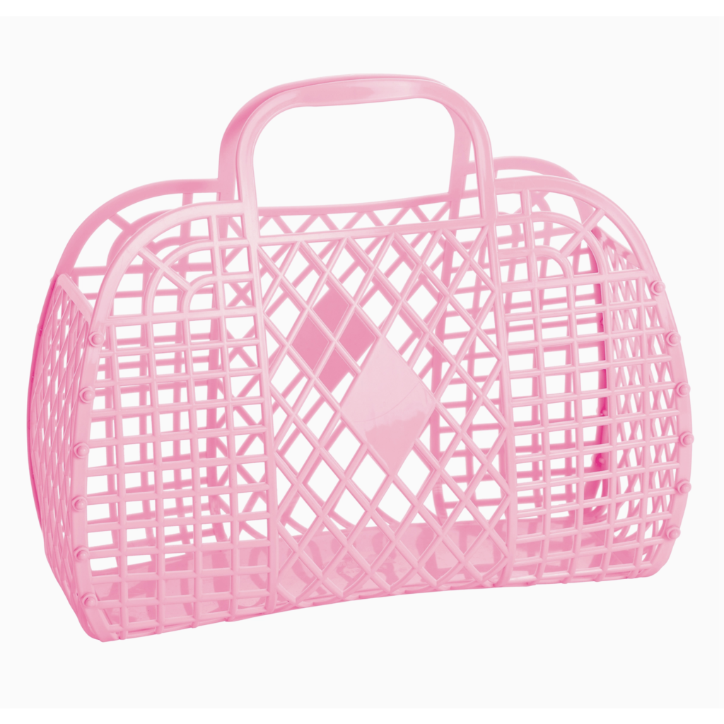 Retro Basket Jelly Bag - Large Bubblegum Pink