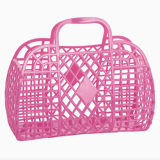 Retro Basket Jelly Bag - Large Berry Pink