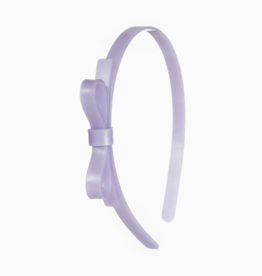 Thin Bow Purple Satin Headband