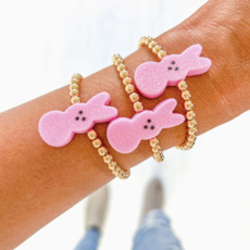 Pink Peeps Beaded Bracelet