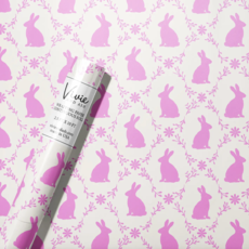 Pink Bunny Meadow Wrapping Roll