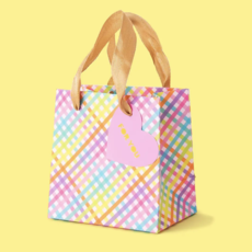 Small Colorful Gingham Gift Bag