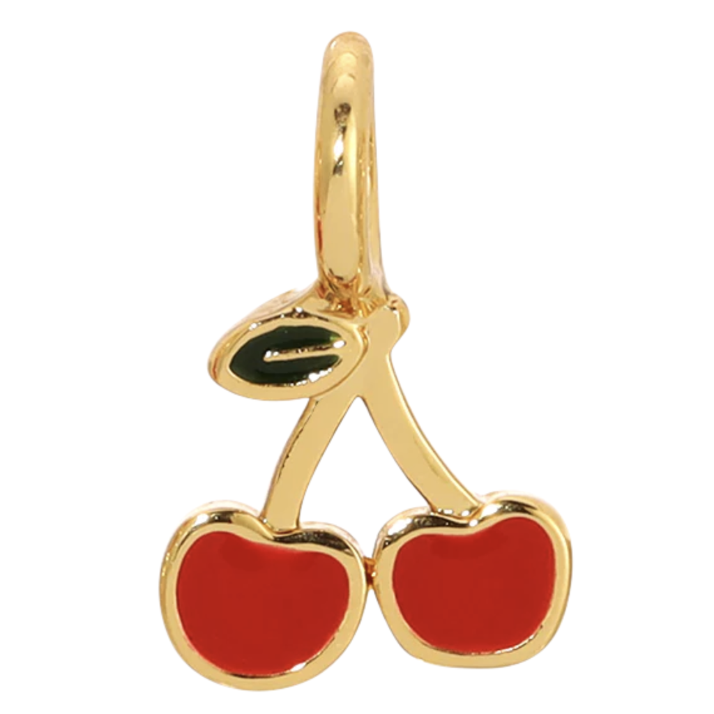 Gold Cherry Charm