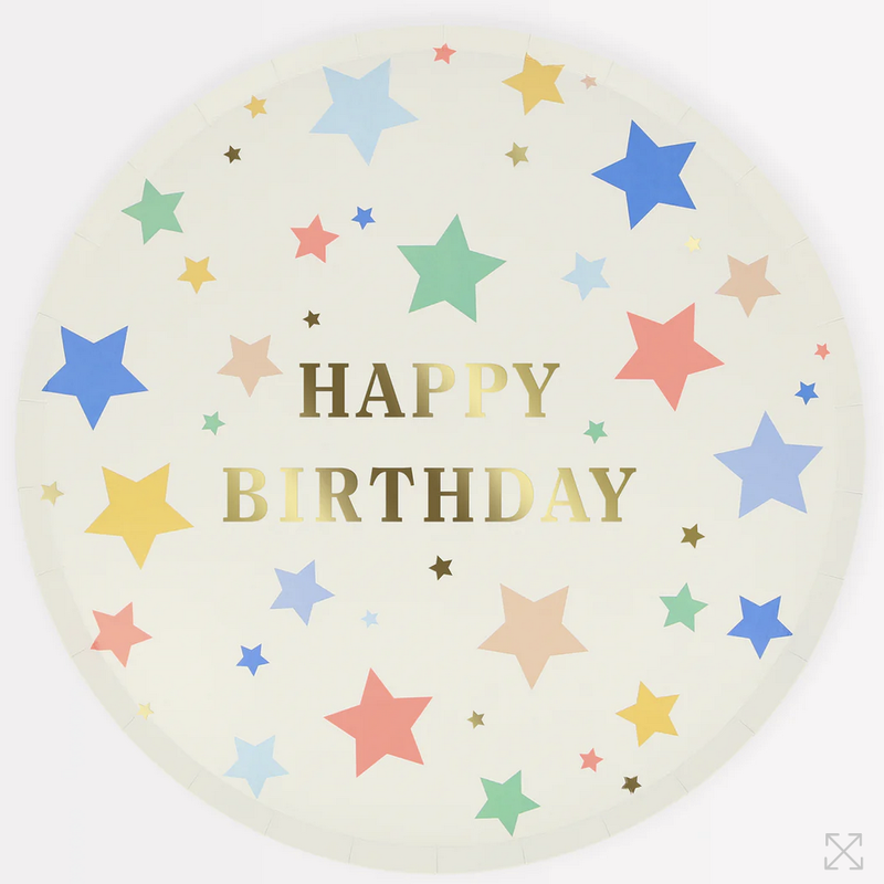 Happy Birthday Stars Dinner Plates