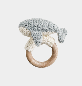 Whale Cotton Crochet Rattle Teether