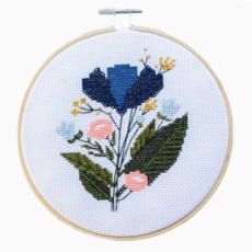 Midnight Floral Cross Stitch Kit