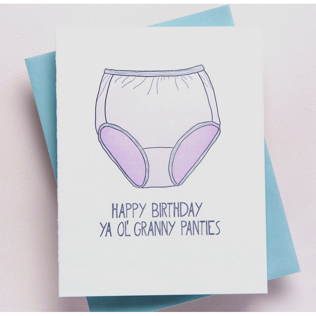 Granny Panties Birthday Card