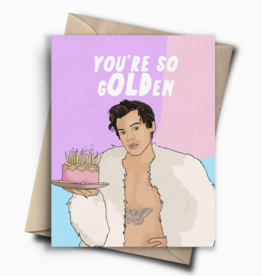 Golden Harry Styles Birthday Card
