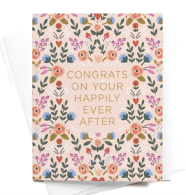 Floral Happily Ever After Card
