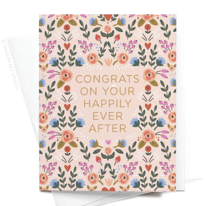 Floral Happily Ever After Card