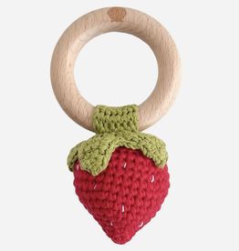 Strawberry Cotton Rochet Rattle Teether