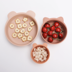 Terracotta-Blush Stackable Snack Bowl Set
