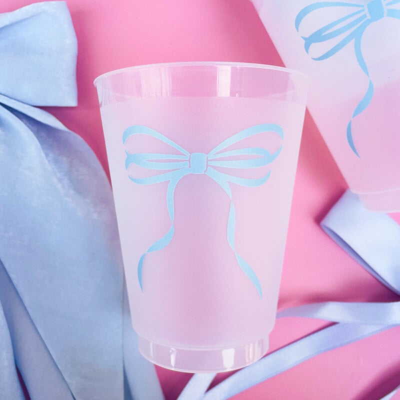 Blue Bow Cups (set of 6)