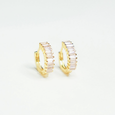 Pink Champagne Huggie Earring