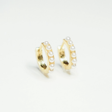 Dainty Pearl Huggie Earring