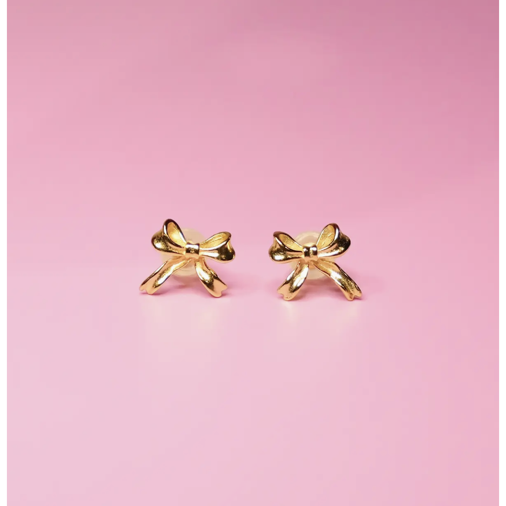 Solid Bow Stud Earring