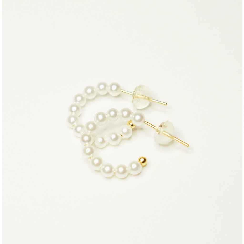 Pearl Coquette Hoop Earrings