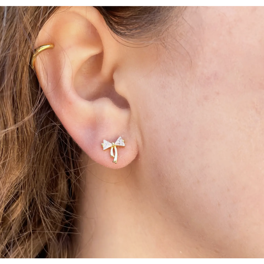 Petite Crystal Bow Earring