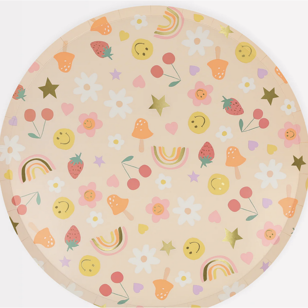 Happy Face Icons Dinner Plates