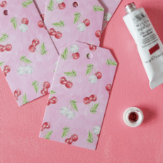 Cherry Disco Ball Hanging Gift Tags