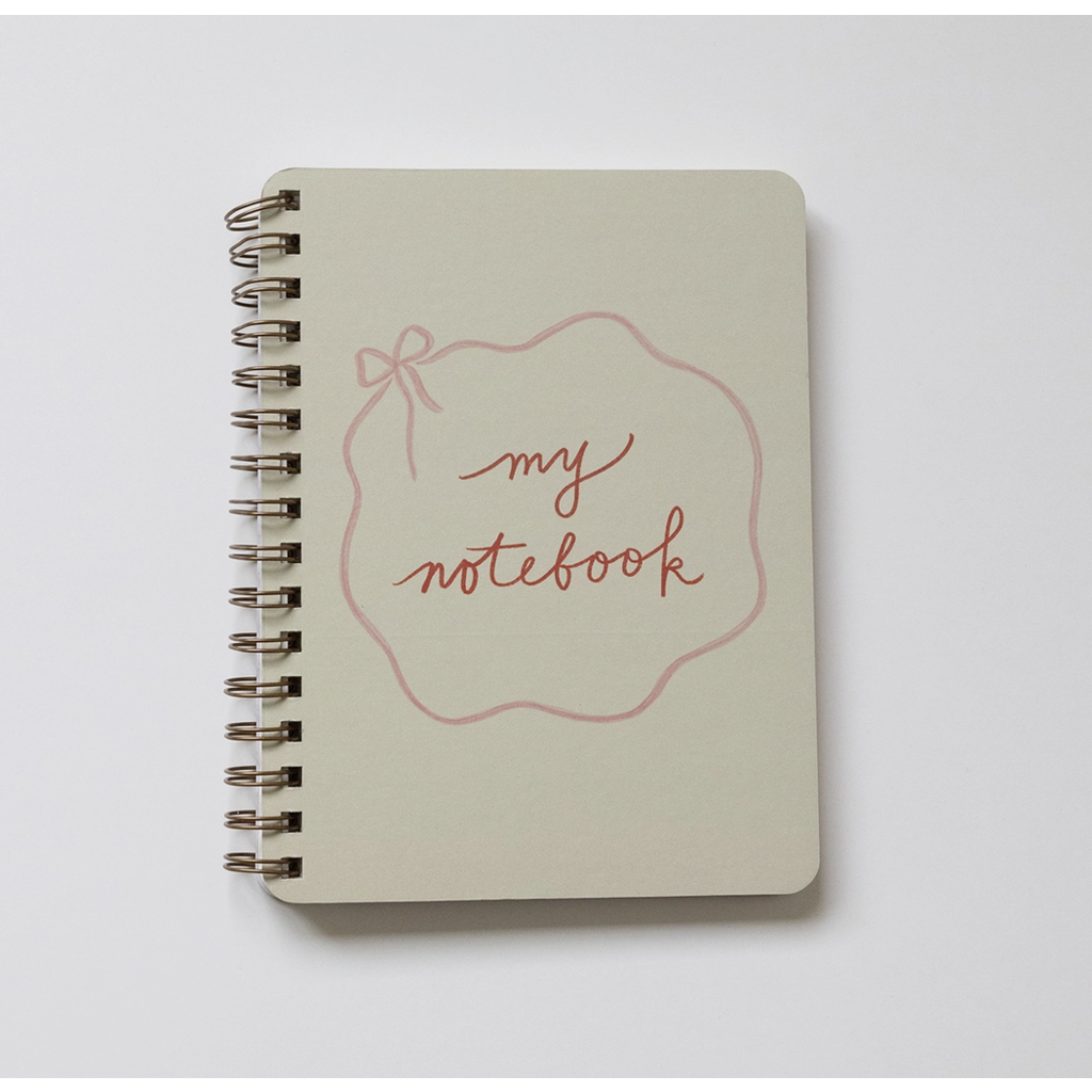 Pink Bow Spiral Notebook