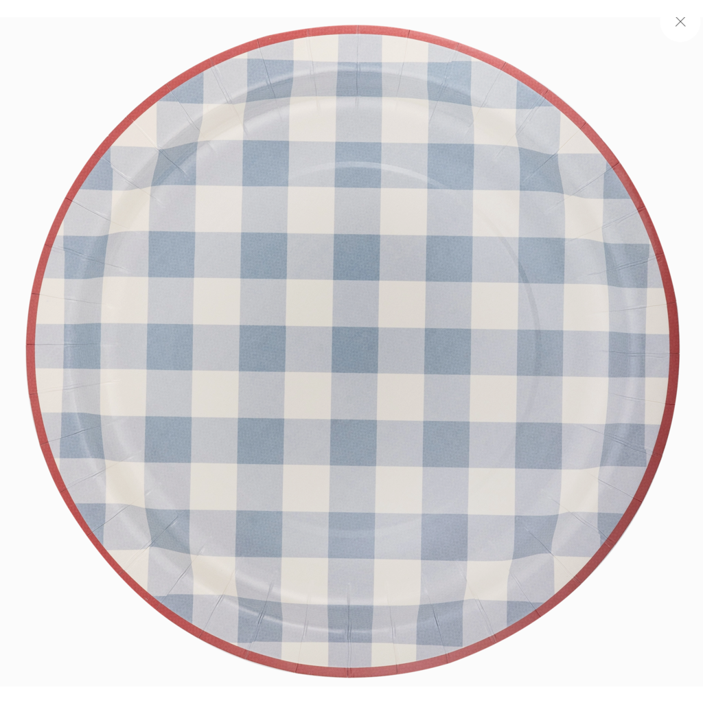 Hamptons Chambray Gingham Plates