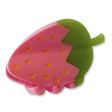 Mini Pink Strawberry Hair Claw Clip