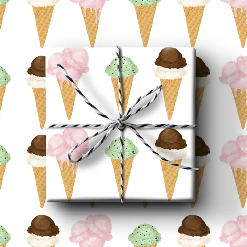 Ice Cream Cones Wrap Roll