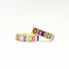 Rainbow Road Huggie Earring